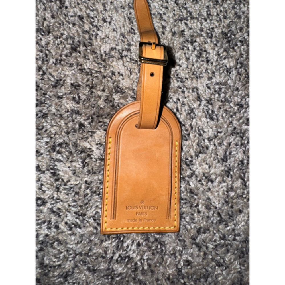 Louis Vuitton Vachetta Leather Luggage Tag | Made in France - Picture 2 of 7